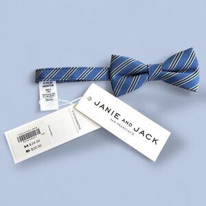 New 💛 Janie and Jack💛 Boys Bowtie Blue‎ Stripe Blue 0-24 Months Party Holiday